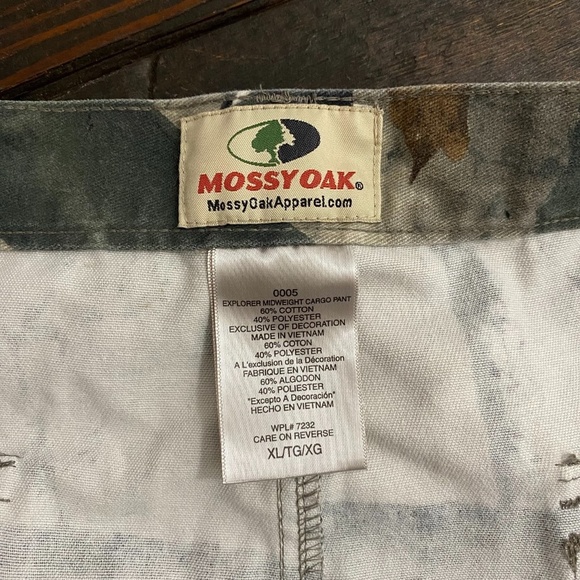 Mossy Oak Explorer Midweight Cargo Pant Camouflage, Size XL. - Picture 6 of 6